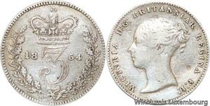 R6408 United Kingdom 3 Pence Victoria 1854 Silver -> Make offer