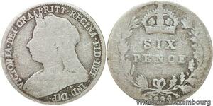 R6425 United Kingdom 6 Pence Victoria 1896 Silver -> Make offer