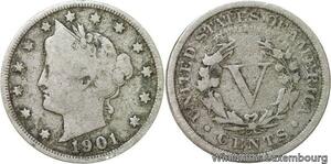 R6435 United States 5 Cents Liberty 1901 -> Make offer