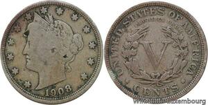 R6447 United States 5 Cents Liberty 1908 -> Make offer