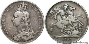 R6466 Rare United Kingdom Crown Victoria 1890 Silver -> Make offer