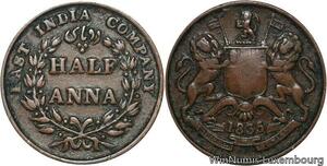 R6492 East India Company 1/2 Anna Victoria 1835 Bombay -> Make offer