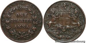 R6505 East India Company 1/4 Anna Victoria 1835 -> Make offer