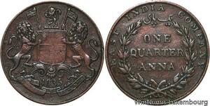 R6520 East India Company 1/4 Anna Victoria 1835 -> Make offer