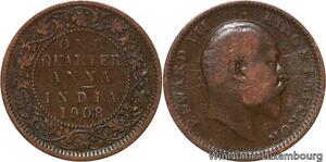 R6522 British India 1/4 Anna Edward VII 1908 -> Make offer