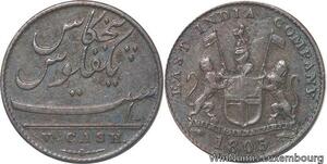 R6527 East India Company Madras Presidency 5 Cash 1803 -> Make offer