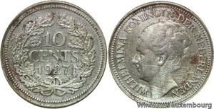 R6543 Netherlands 10 Cents Wilhelmina I 1927 Silver -> Make offer