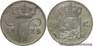 R6546 Netherlands 10 Cents Willem I 1825 B Bruxelles Silver -> Make offer