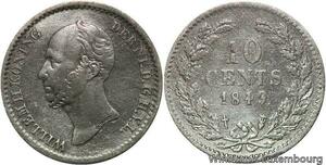 R6548 Netherlands 10 Cents Willem II 1849 Dot Silver -> Make offer