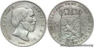 R6549 Netherlands 1/2 Gulden Willem III 1868 Silver -> Make offer