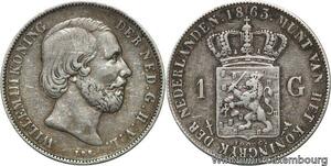 R6551 Rare Netherlands Gulden Willem III 1863 Silver -> Make offer
