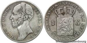 R6552 Rare Netherlands Gulden Willem II 1846 Sword Silver -> Make offer