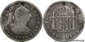 R6580 Mexico Spanish Colony Real Carlos IV 1781 FF Silver -> Make offer