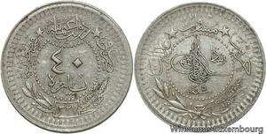R6642 Ottoman Empire 40 Para Muhammad V AH 1327 /5 1913 Reshat -> Make offer