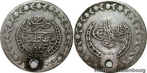 R6656 Ottoman Empire 20 Para Mahmud II AH 1223 /27 1835 Constantinople Silver