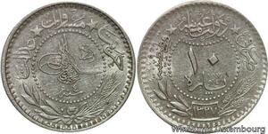 R6696 Ottoman Empire Turkey 10 Para Muhammad V Reshat AH 1327 /4 1912 -> M offer