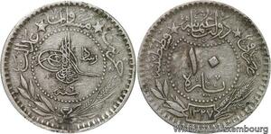 R6697 Ottoman Empire Turkey 10 Para Muhammad V Reshat AH 1327 /2 1910 -> M offer