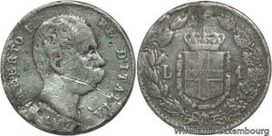 R6718 Italy Old Counterfeit Lira Umberto I 1887 R Roma -> Make offer