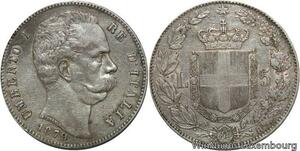 R6721 Italy 5 Lire Umberto I 1879 R Roma Silver -> Make offer