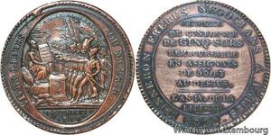 R6752 Constitution Monneron 5 Sols Serment an IV 1792 Birmingham -> Make offer