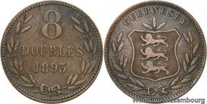 R6783 Guernsey 8 Doubles 1893 H Heaton -> Make offer