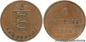 R6789 Guernsey 4 Doubles 1864 AU -> Make offer