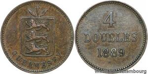 R6791 Guernsey 4 Doubles 1889 H Heaton AU -> Make offer