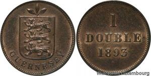 R6795 Guernsey 1 Double 1893 UNC -> Make offer