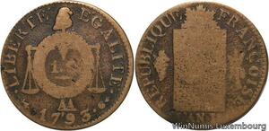 R6820 Rare Convention 1 Sol aux balances an II 1793 AA Metz -> Make offer
