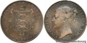 R6823 Jersey 1/13 Shilling Victoria 1861 -> Make offer