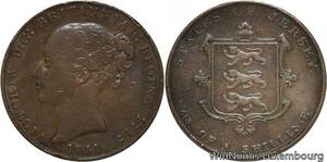 R6827 Jersey 1/13 Shilling Victoria 1841 -> Make offer