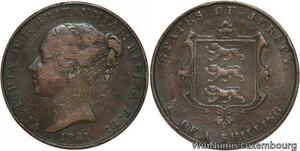 R6831 Jersey 1/13 Shilling Victoria 1861 -> Make offer