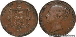 R6834 Jersey 1/13 Shilling Victoria 1858 -> Make offer