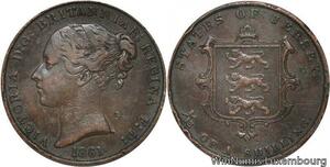 R6841 Jersey 1/13 Shilling Victoria 1861 -> Make offer