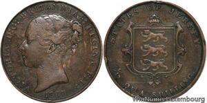 R6842 Jersey 1/13 Shilling Victoria 1861 -> Make offer