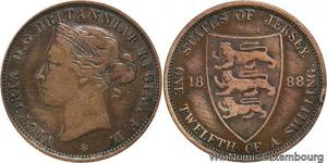 R6853 Jersey 1/12 Shilling Victoria 1888 -> Make offer