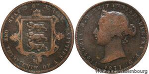 R6854 Jersey 1/13 Shilling Victoria 1871 -> Make offer