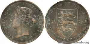 R6872 Jersey 1/12 Shilling Victoria 1877 H Heaton -> Make offer