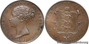 R6879 Rare Jersey 1/26 Shilling Victoria 1844 -> Make offer