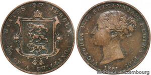 R6882 Jersey 1/26 Shilling Victoria 1861 -> Make offer