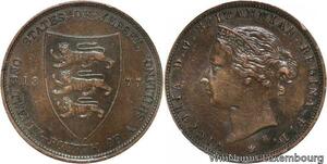 R6897 Jersey 1/24 Shilling Victoria 1877 H Heaton AU -> Make offer