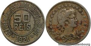R6919 Brazil 50 Reis 1921 -> Make offer