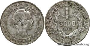 R6921 Brazil 2000 Reis 1929 Silver -> Make offer