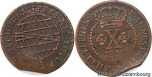 R6932 Very Rare Brazil 10 Reis Joao Prince Regent 1806 No Mint  Lisboa ->M offer