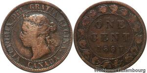 R6943 Canada One Cent Victoria 1887 -> Make offer