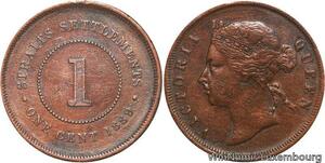 R6957 Malaysia Straits Settlements One Cent Victoria 1889 -> Make offer