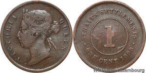 R6964 Malaysia Straits Settlements One Cent Victoria 1890 -> Make offer