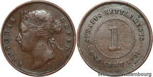R6968 Malaysia Straits Settlements One Cent Victoria 1901 -> Make offer