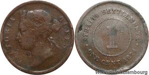 R6970 Malaysia Straits Settlements One Cent Victoria 1874 -> Make offer