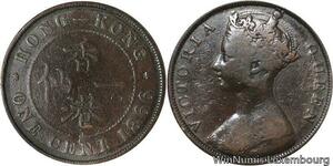 R7000 China Hong Kong One Cent Victoria 1866 -> Make offer